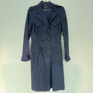 JILL STEWART NAVY LONG JACKET